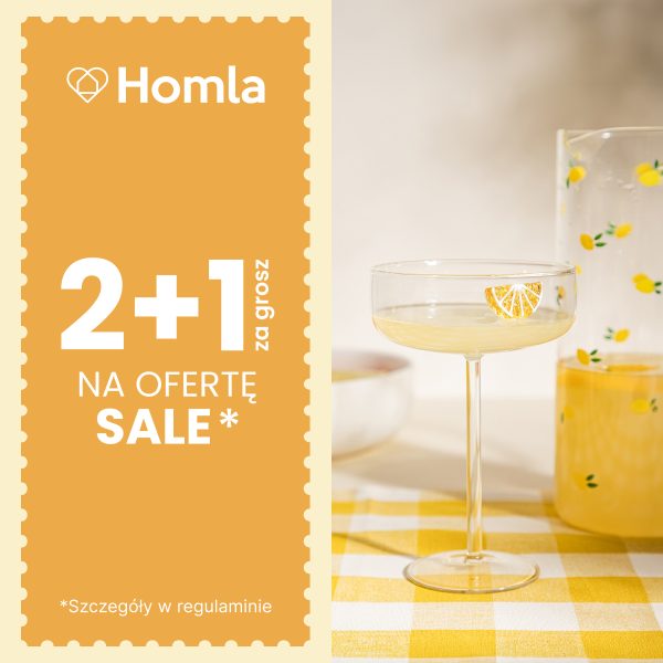Baner promocyjny Homla - kampania 2+1 za grosz na ofertę sale.